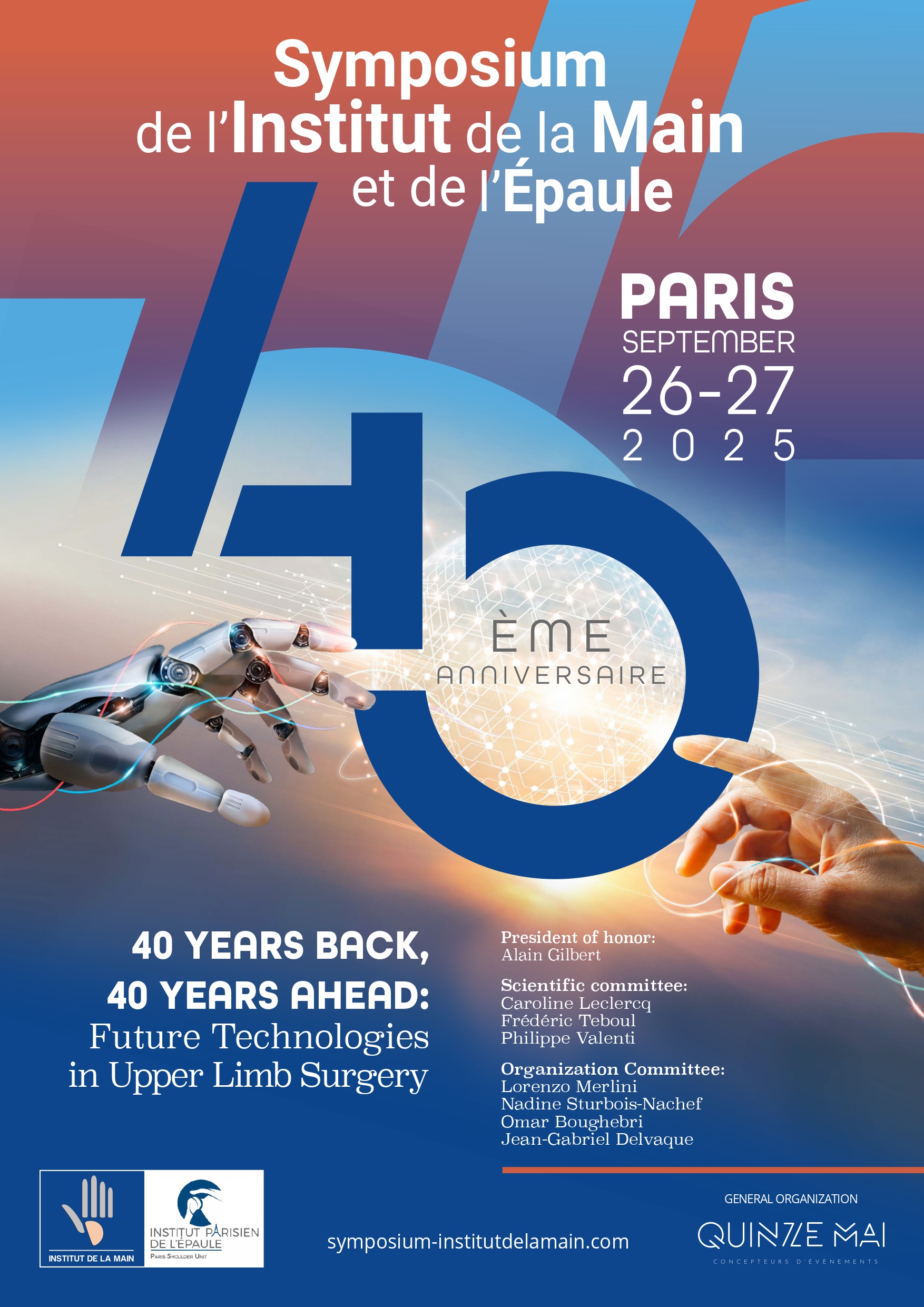 Symposium de l'Institut de la main et de l'épaule - 26-27 Septembre 2025